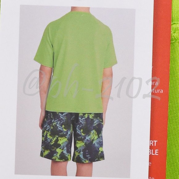 Spyder BOYS Youth 2-piece Swim Set GREEN . - Picture 13 of 14